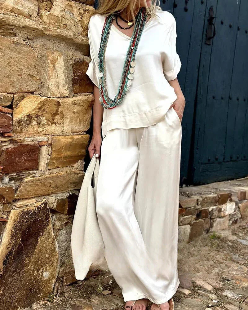 Olivia | Elegant Løs To-delt Sæt