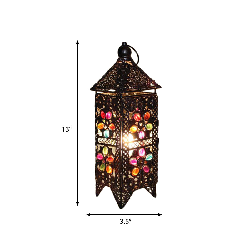 Zafira – eklektisk metal natlampe med Boho charme