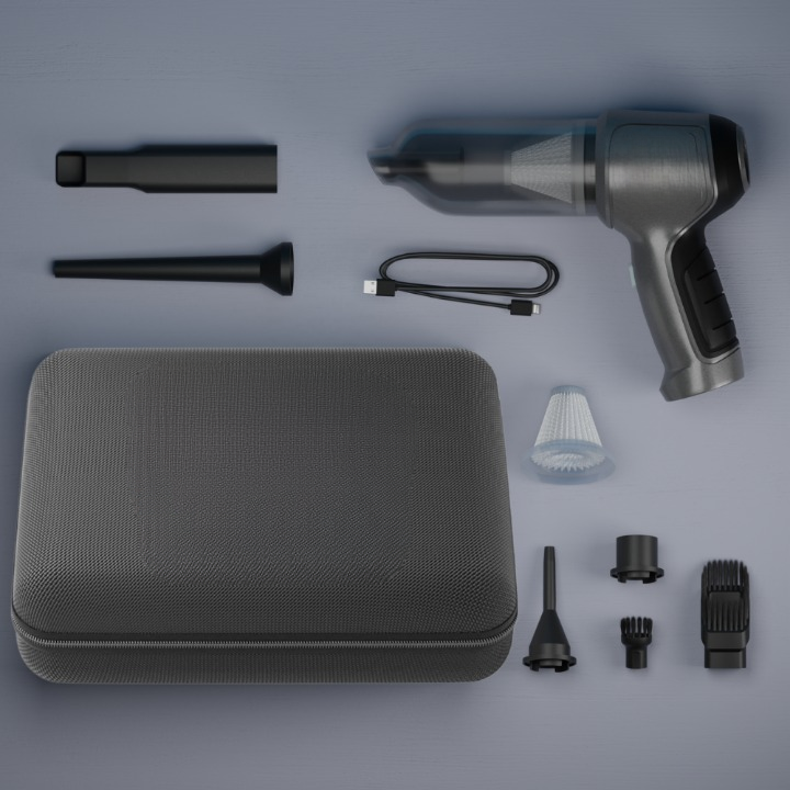 DualFlow støvsuger – Bærbart 2-i-1-støvsuger- og luftkompressionssystem