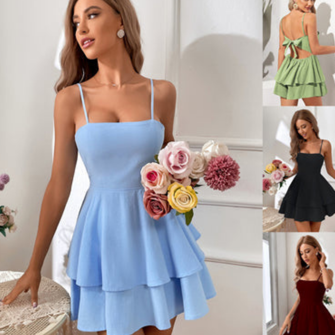 Marly - Slipkjole med spaghettirem