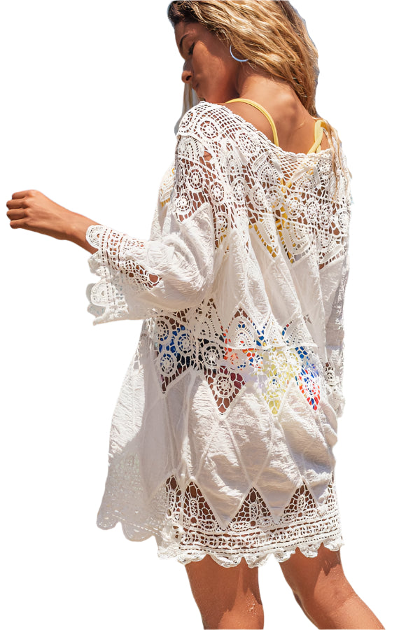 Serene - Etnisk badetøjsovertræk med rund hals