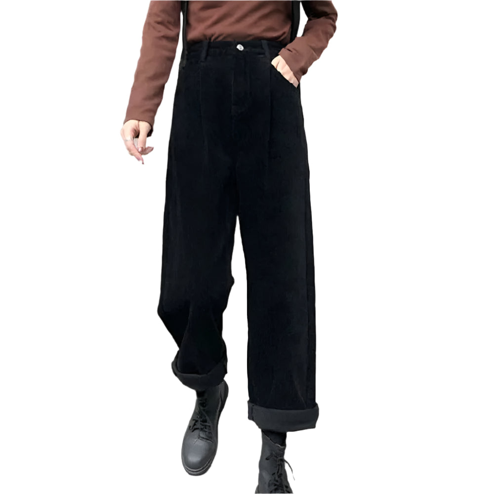 Lynette – Højtaljede bukser med brede ben