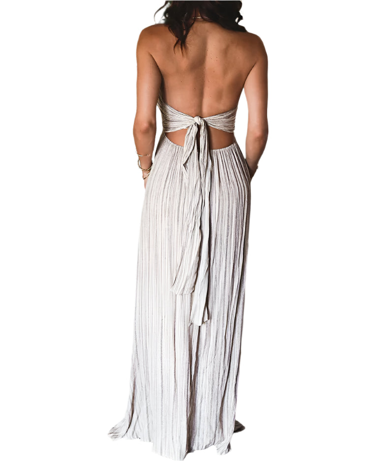 Jenna - Elegant ærmeløs plisseret kjole