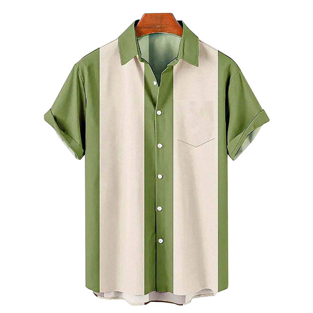 Oskar Casual Skjorte i Bomuld med Svampe Kunsttryk