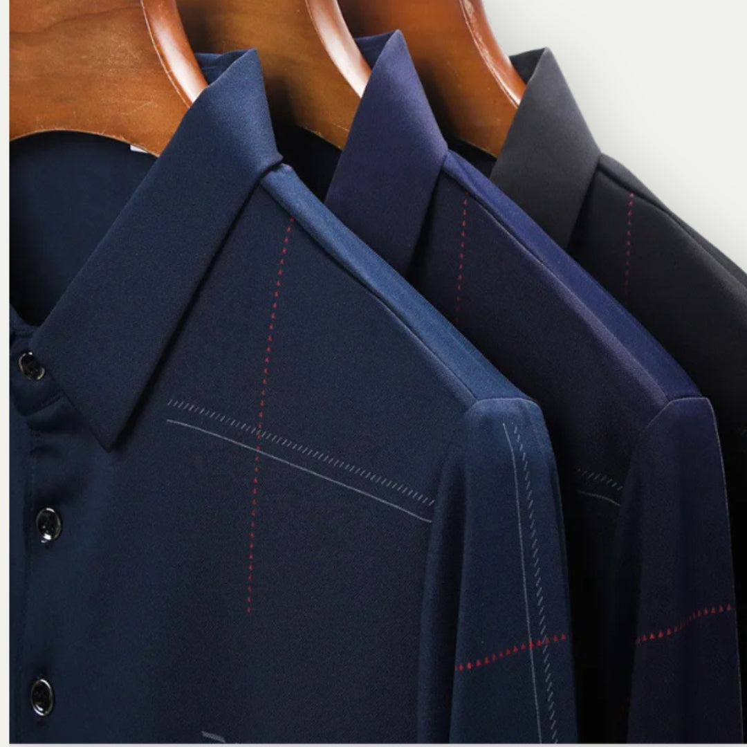 Daniel - Stilfuld langærmet poloshirt