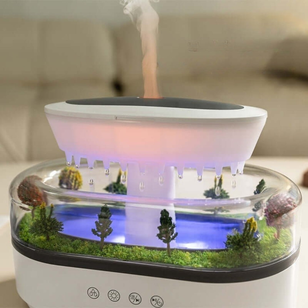 MistHaven – Naturinspireret diffuser med beroligende tåge og omgivende belysning