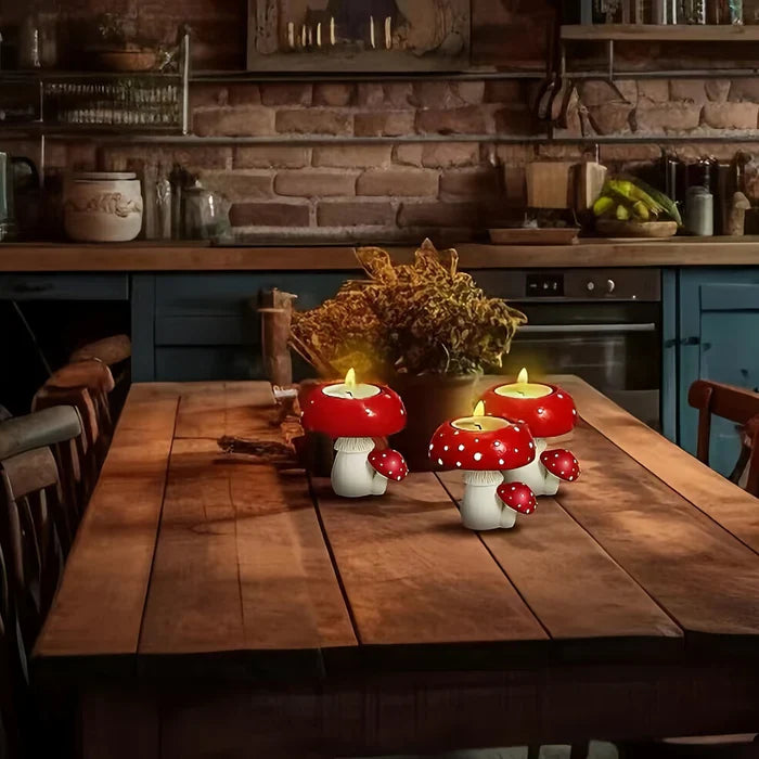 SporeLite – Keramisk champignon lysestage