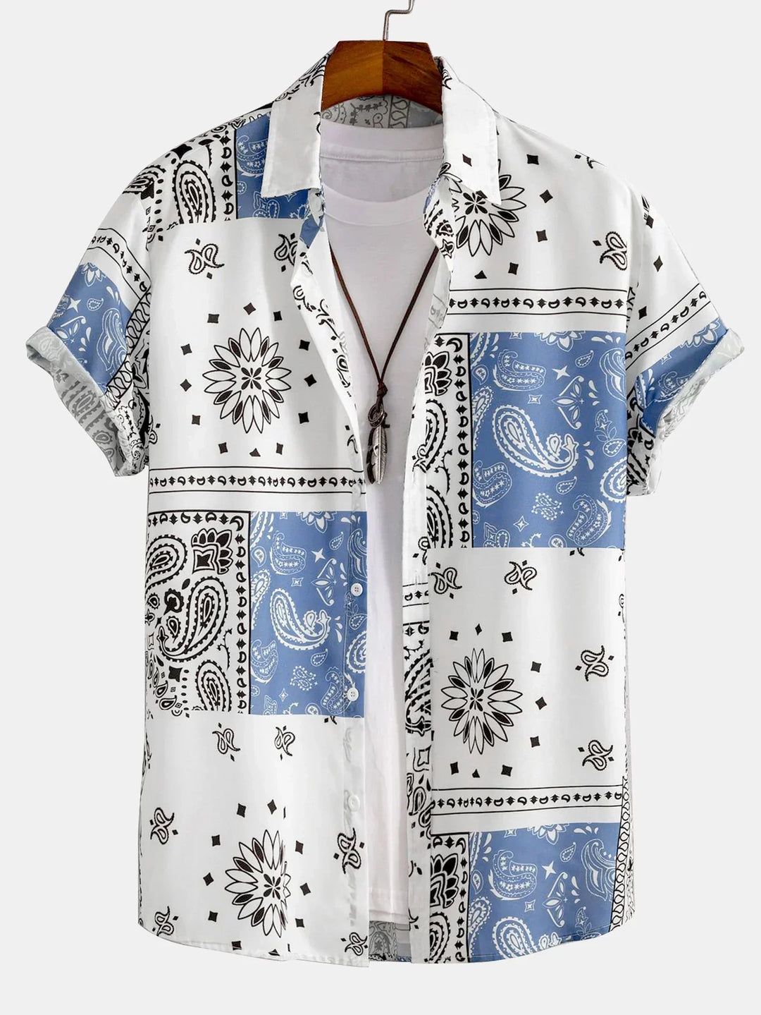 Sverre - Trykt button-down skjorte