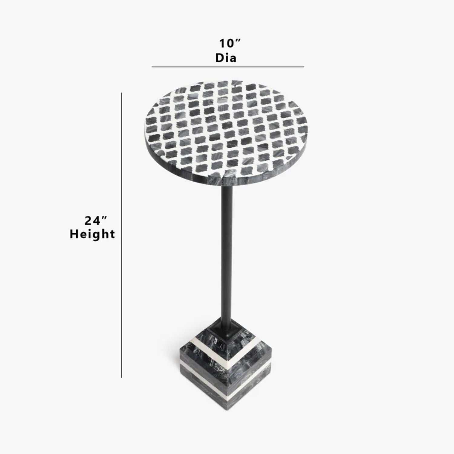 Ebonelle - Sort & Hvid Mystique Drikkebord