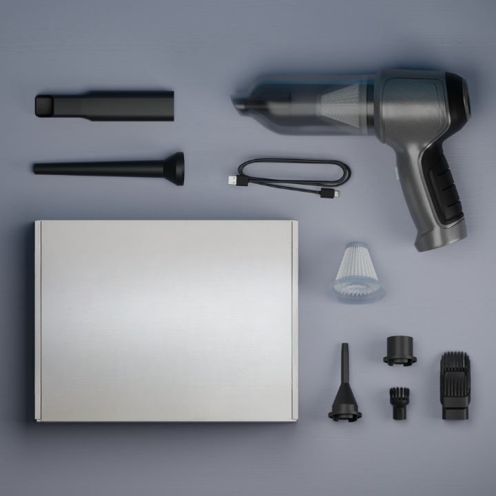 DualFlow støvsuger – Bærbart 2-i-1-støvsuger- og luftkompressionssystem