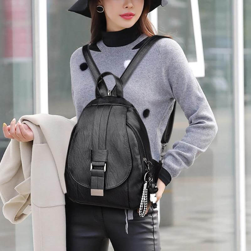 Ellen - Tidløs læderrygsæk