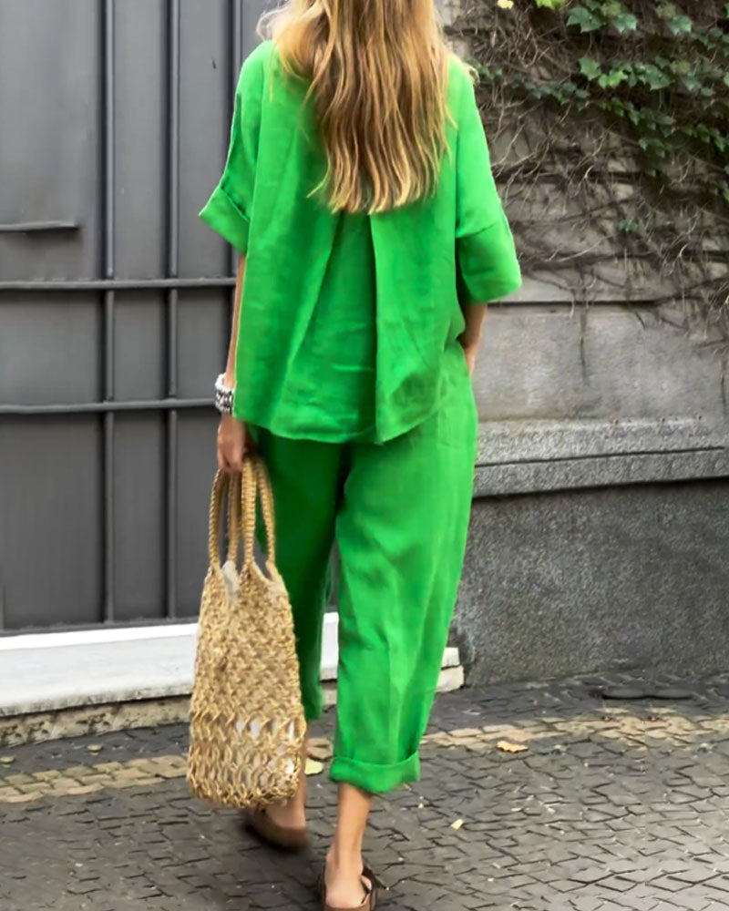 Mitch | Grøn Æstetisk Løs Kvinde Sæt