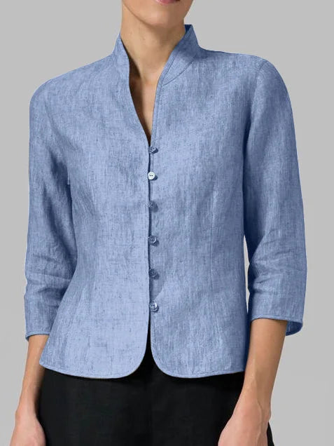 Cecilie – Bluse med knapper foran