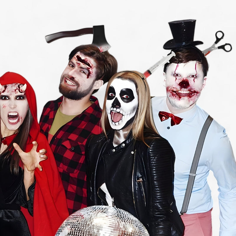 GothicGlow Halloween-pandebånd – Mørk gotisk stil til uhyggelige fester