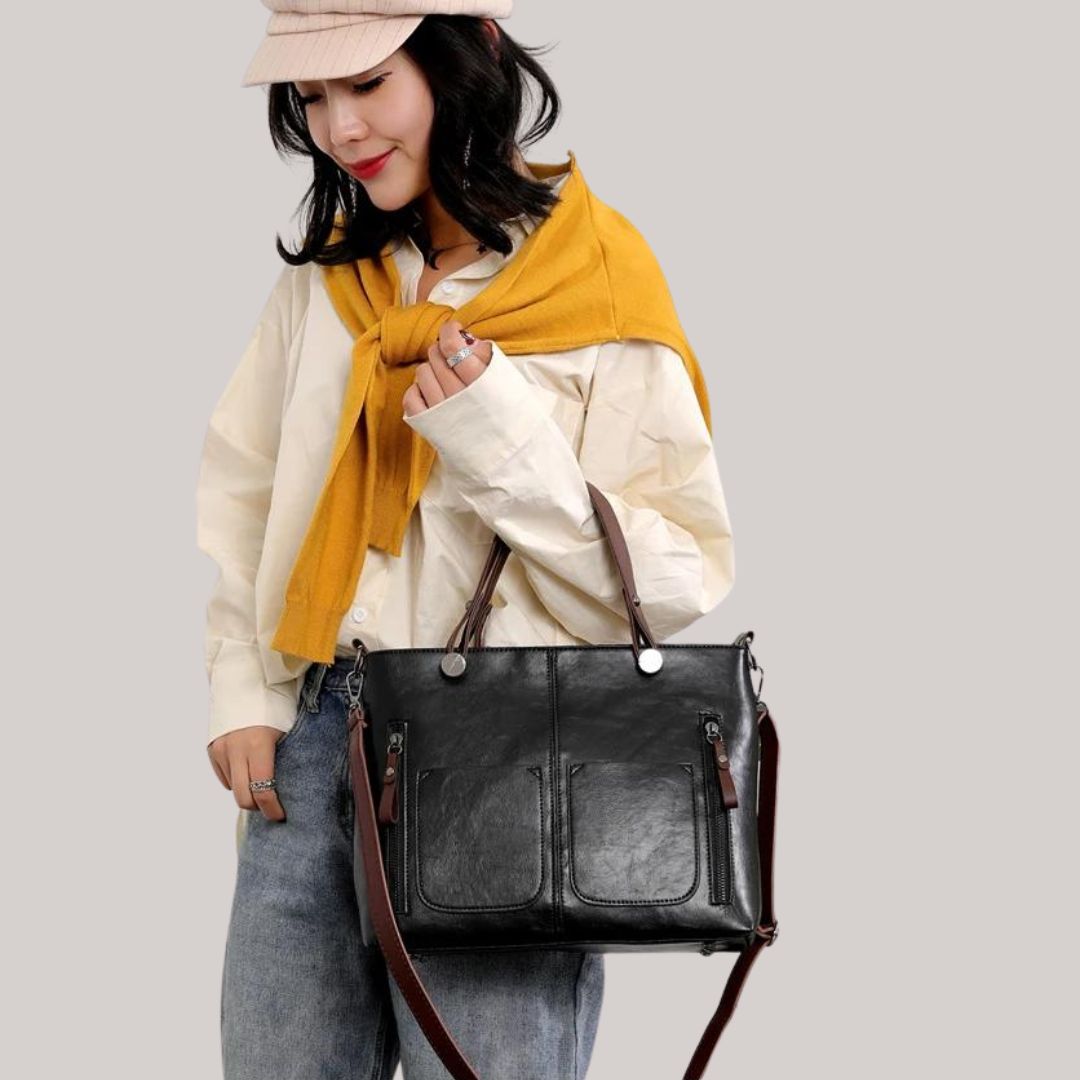 Greta - Skuldertaske med flere lommer