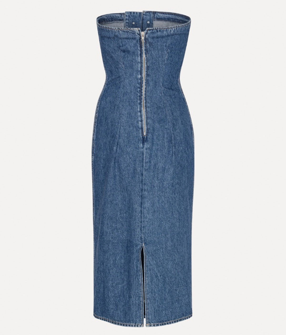 Daisy - Kjole med knapdetaljer i denim