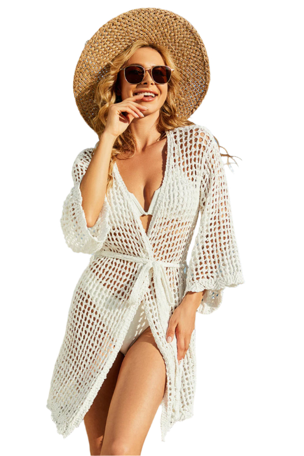 Rita - Hæklet bindebånd med åben struktur