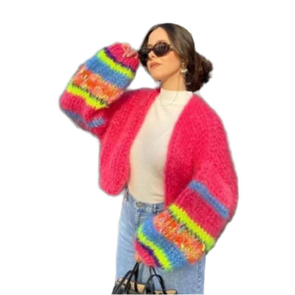 Kate - Farverig strik cardigan