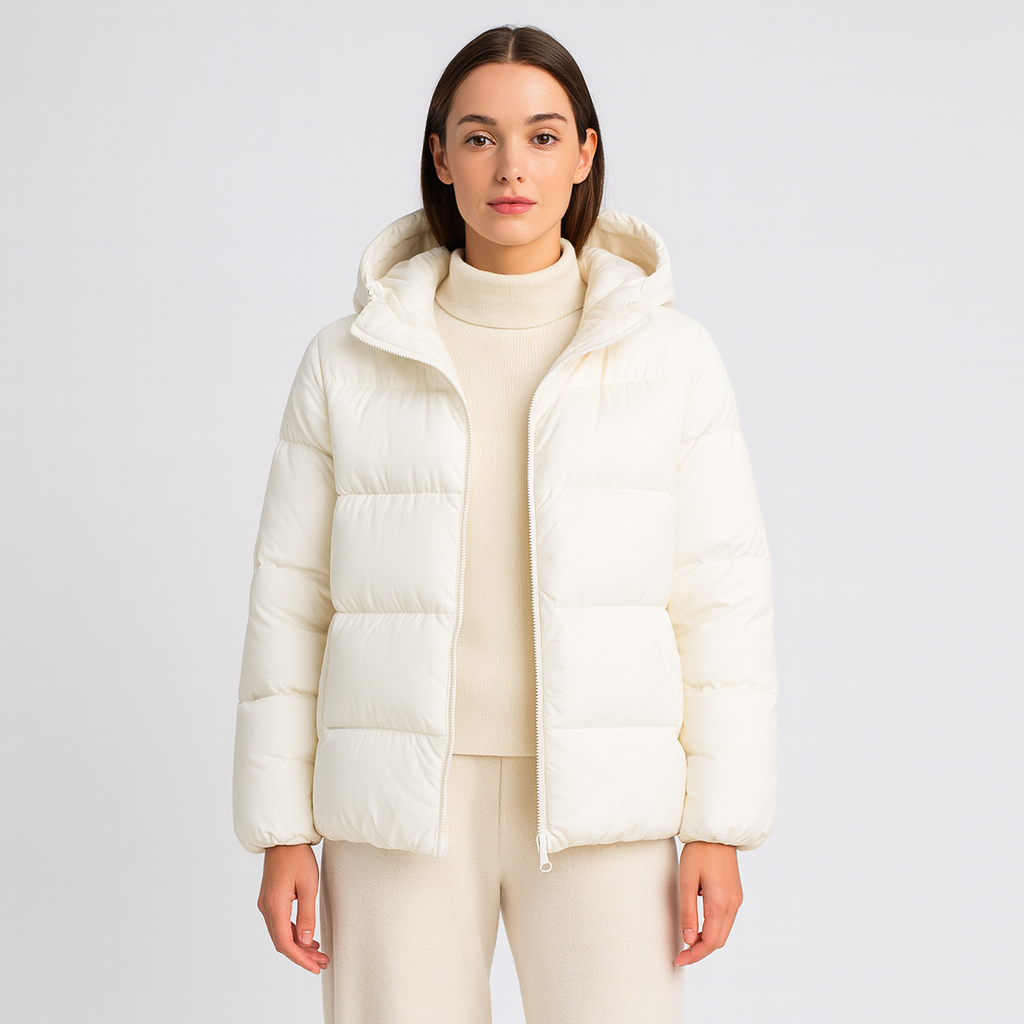 Ardenelle | Let, mellemlang dynejakke med hætte til kvinder