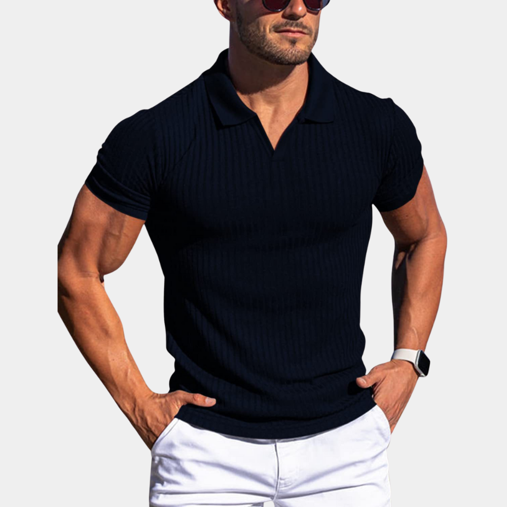 Brian – V-formet krave poloshirt