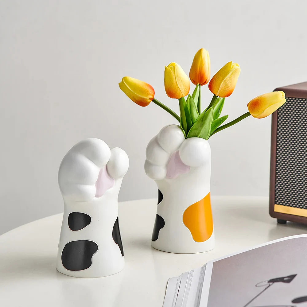 WhiskerWonders - Cat Paw Vase til finurlig boligindretning