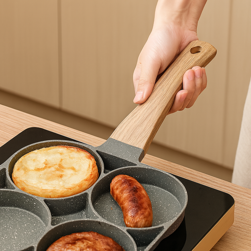 Cavora | Non-stick ægge- og pandekagepande med 4 huller