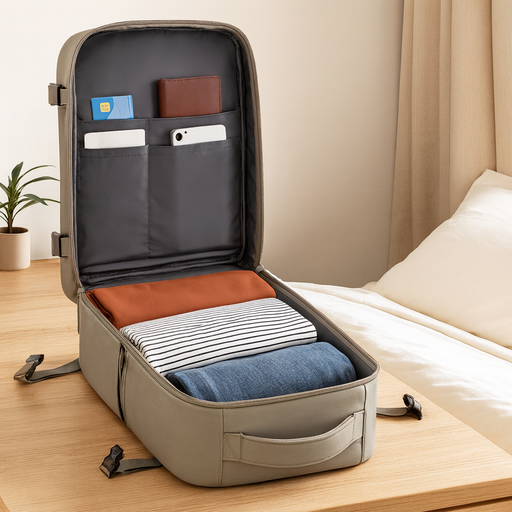 Håndbagage-rygsæk 40 x 20 x 25 – Passer til Ryanairs bagagerum under sædet