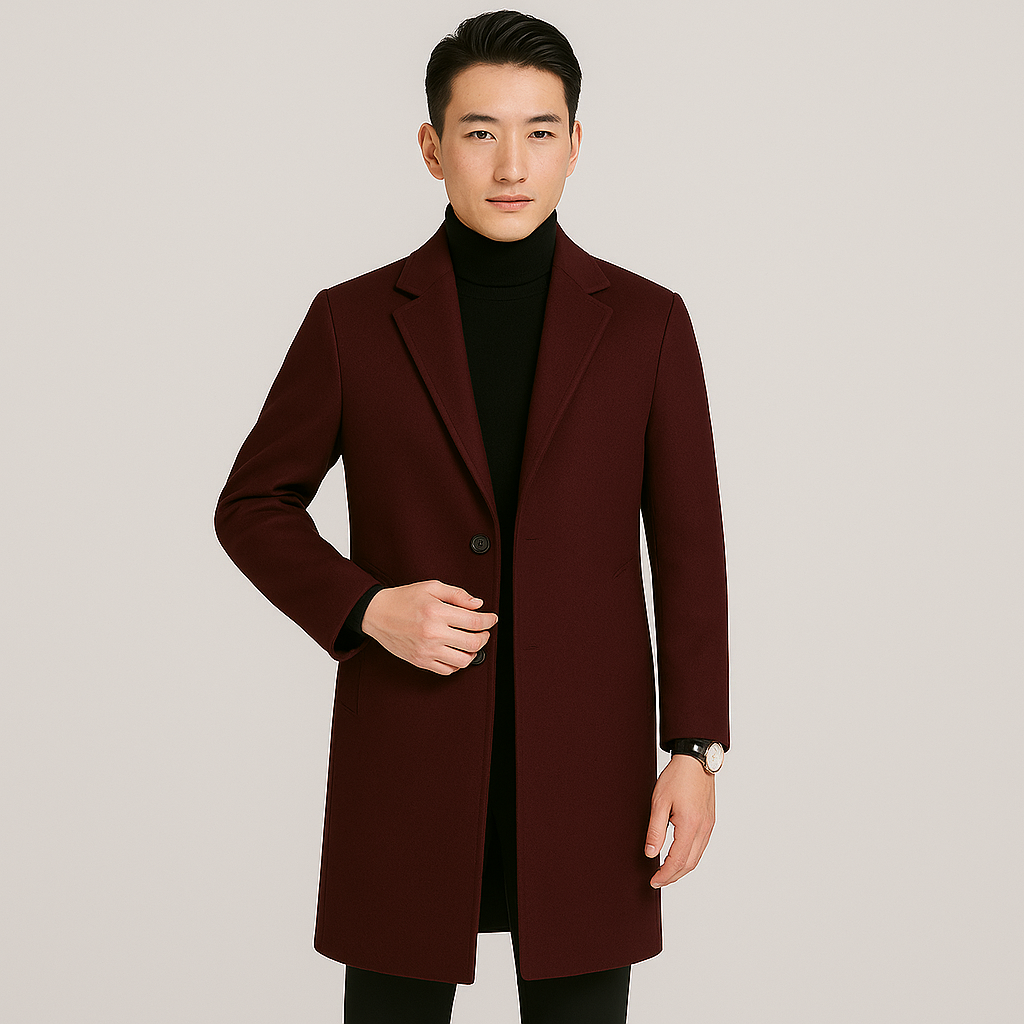 Cedrik | Mellemlang uldfrakke til herrer