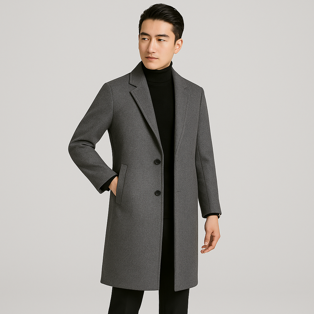 Cedrik | Mellemlang uldfrakke til herrer