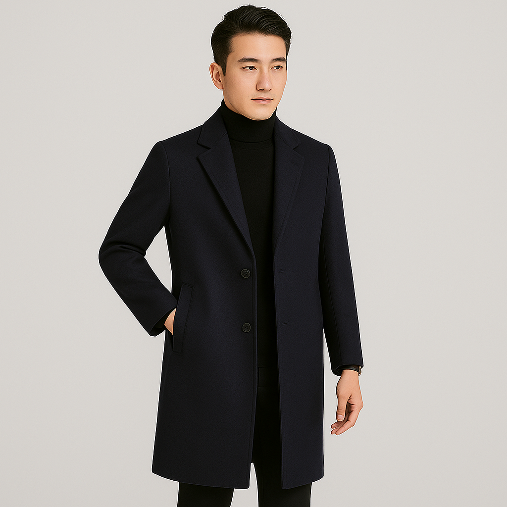 Cedrik | Mellemlang uldfrakke til herrer