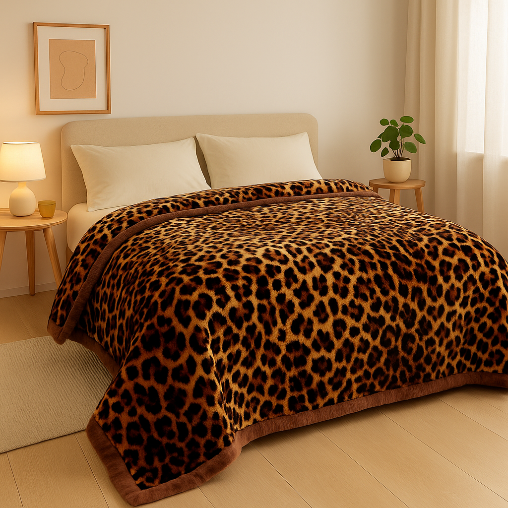 LioraPelt | Leopard Fleece Tæppe