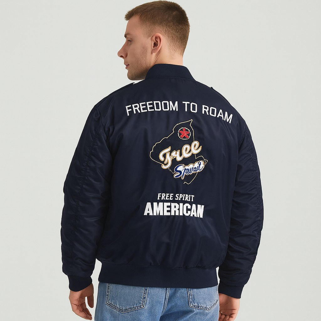 Afslappet pilotbomberjakke til mænd