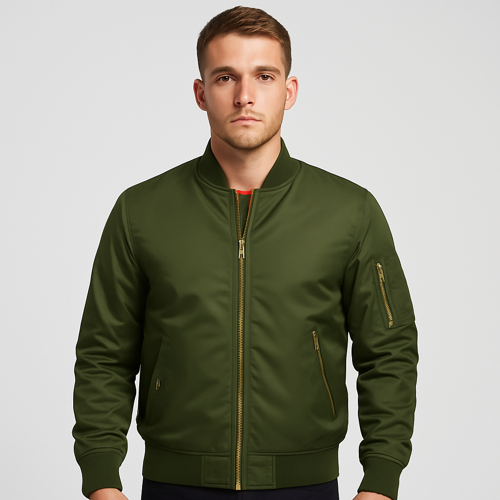 Luksuriøs pilotbomberjakke til mænd – vintage aviation-stil