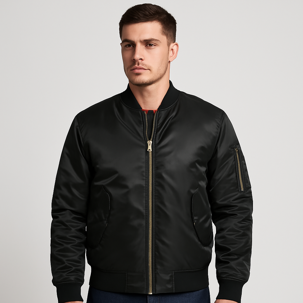 Luksuriøs pilotbomberjakke til mænd – vintage aviation-stil