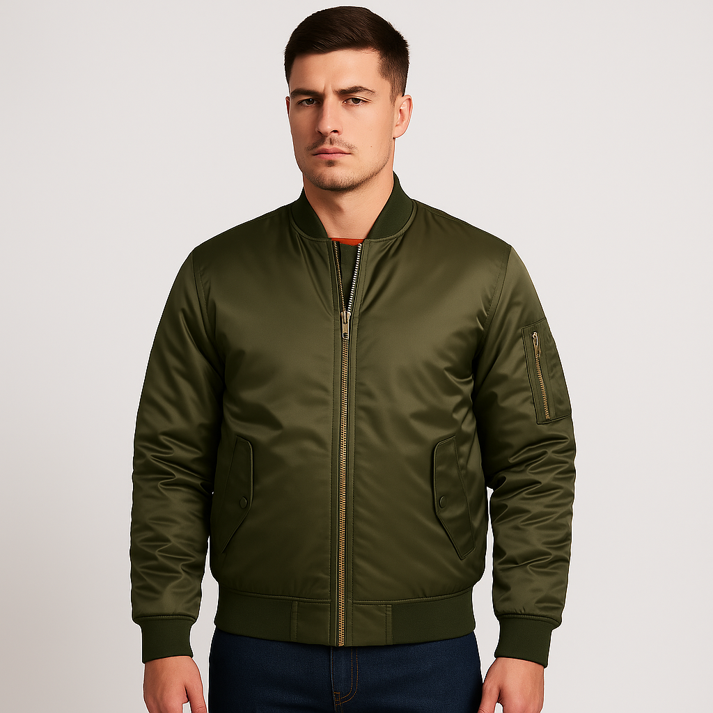Luksuriøs pilotbomberjakke til mænd – vintage aviation-stil