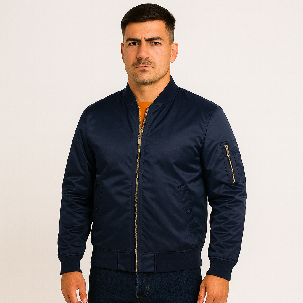 Luksuriøs pilotbomberjakke til mænd – vintage aviation-stil