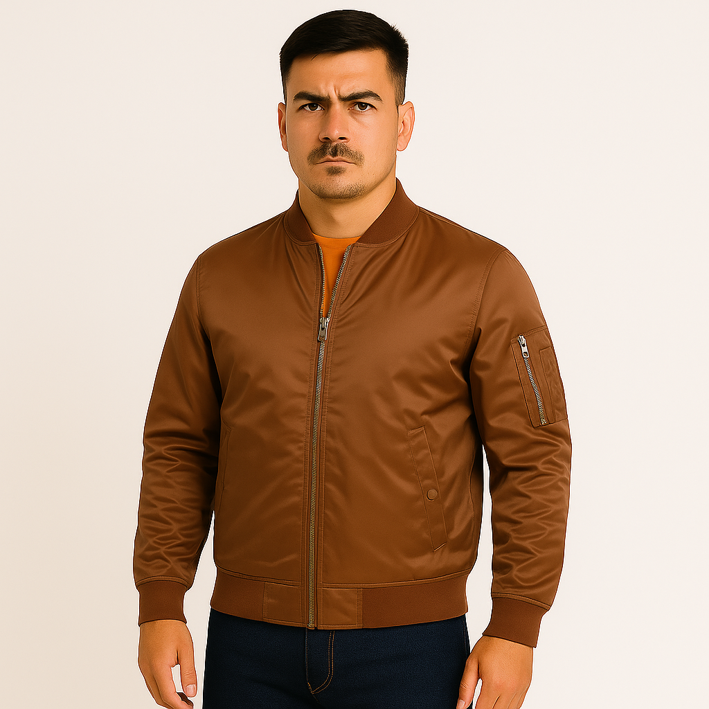 Luksuriøs pilotbomberjakke til mænd – vintage aviation-stil