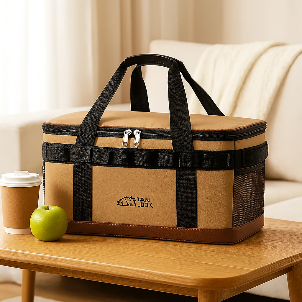 Isoleret køletaske med stor kapacitet – Bærbar varmeopbevaring til camping og vandreture