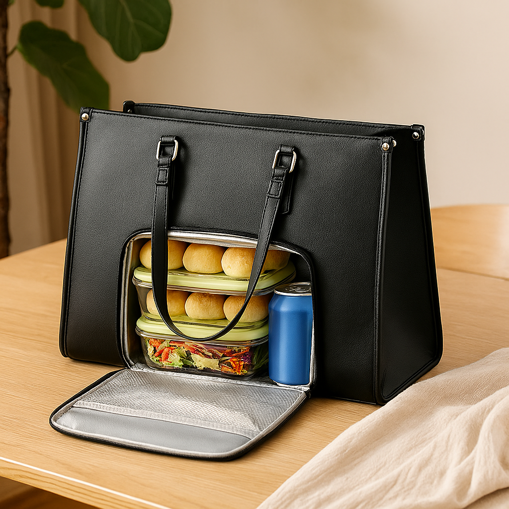 Isoleret 2-i-1 mad- og rejsetaske – Lækagesikker køletaske med opbevaringsrum
