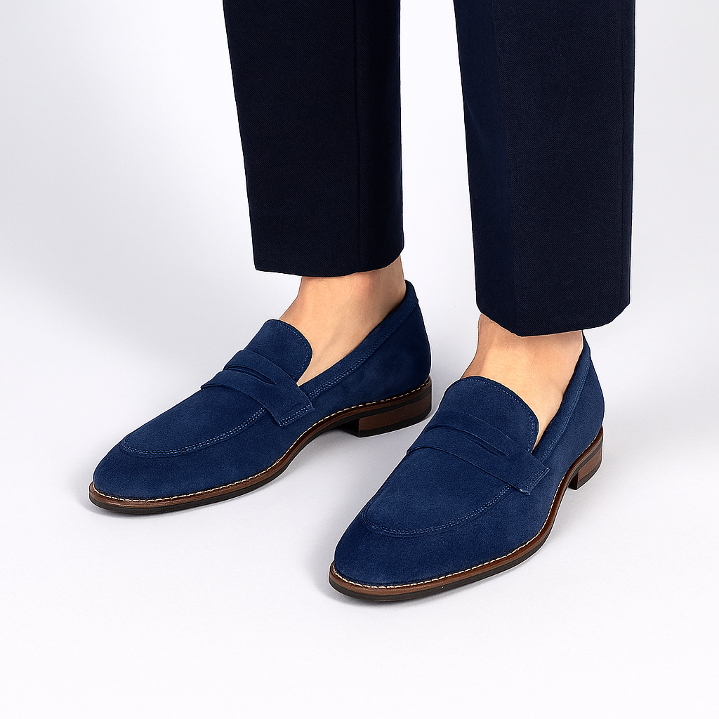 Jameson - Herrers ruskindsloafers – Bløde slip-on casual sko