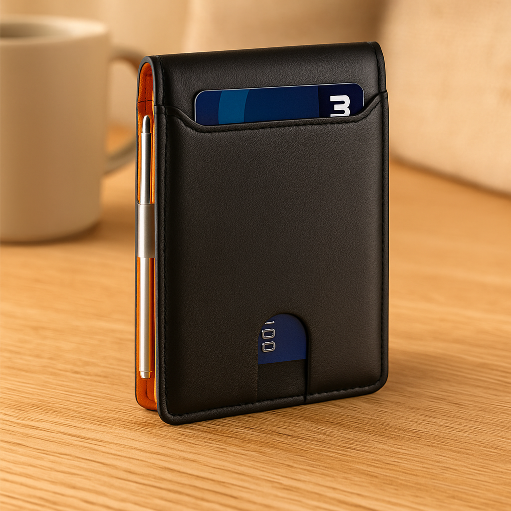 Kulfiber Bifold-pung – Slank RFID-blokerende kortholder