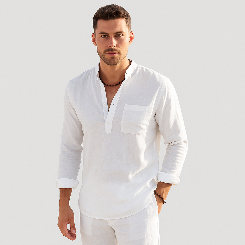 Lendon - Elegant hørskjorte til mænd - Summer Chic