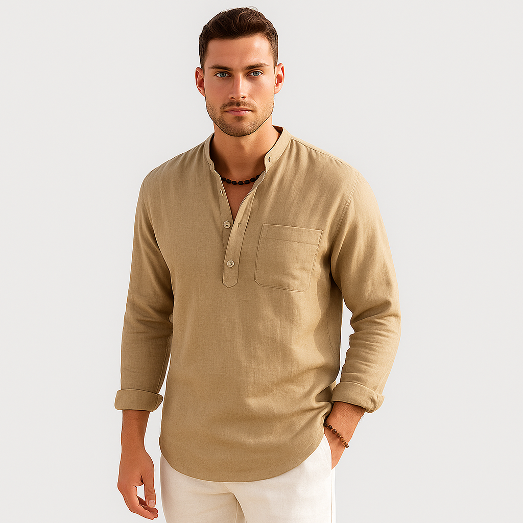 Lendon - Elegant hørskjorte til mænd - Summer Chic