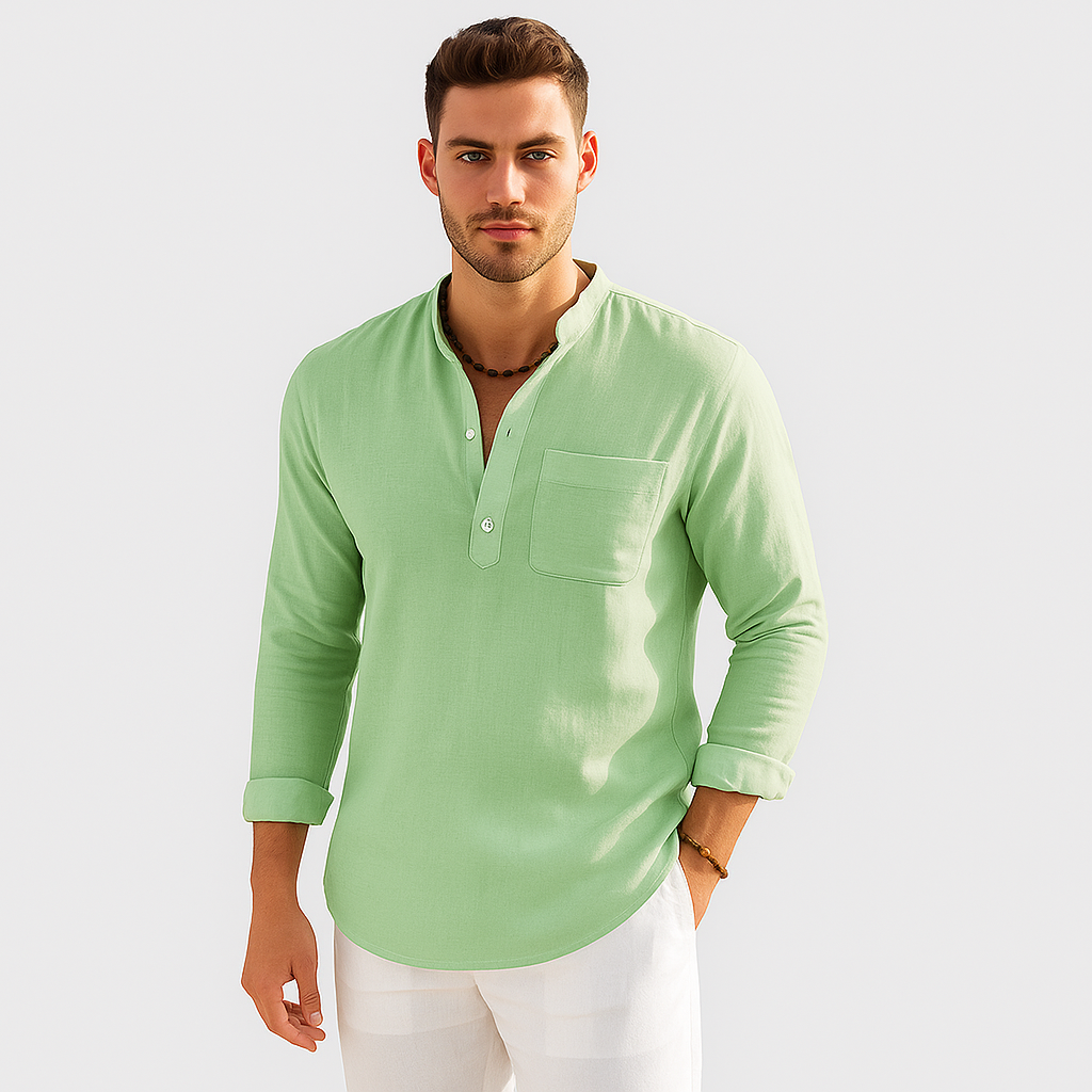 Lendon - Elegant hørskjorte til mænd - Summer Chic