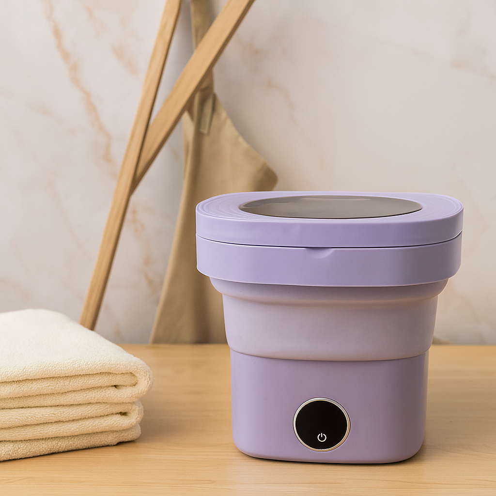 AquaNest – Ultrakompakt sammenleggbar vaskemaskin | Madsen