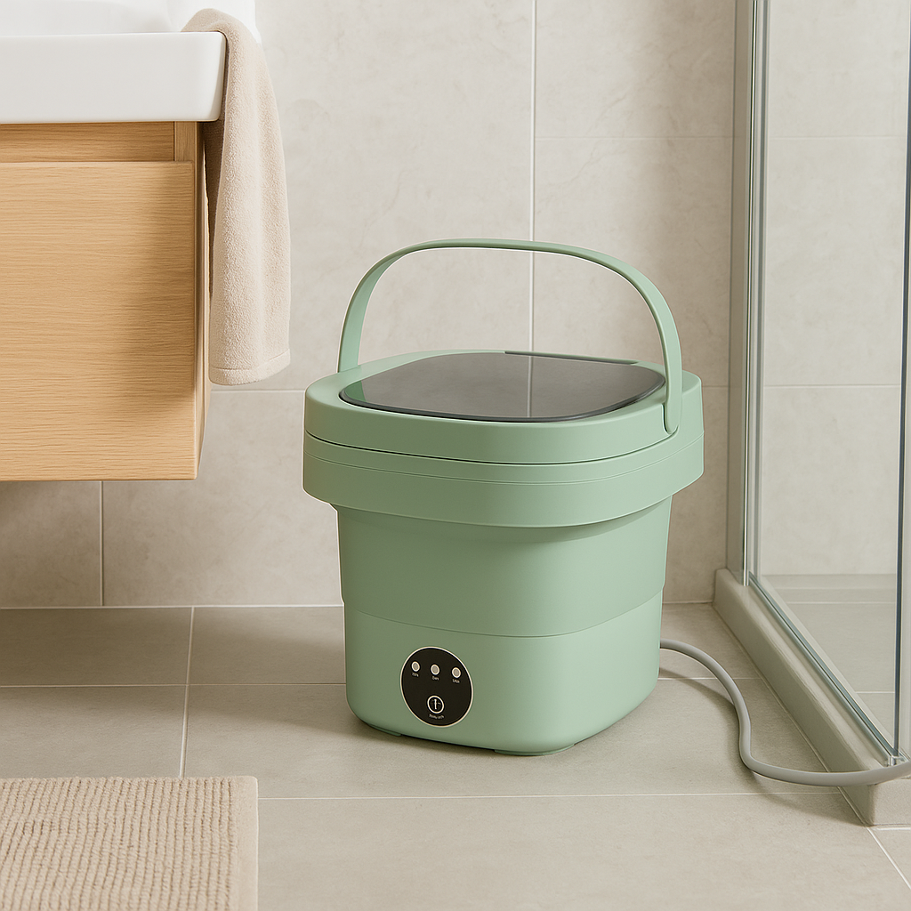 AquaNest – Ultrakompakt sammenleggbar vaskemaskin | Madsen