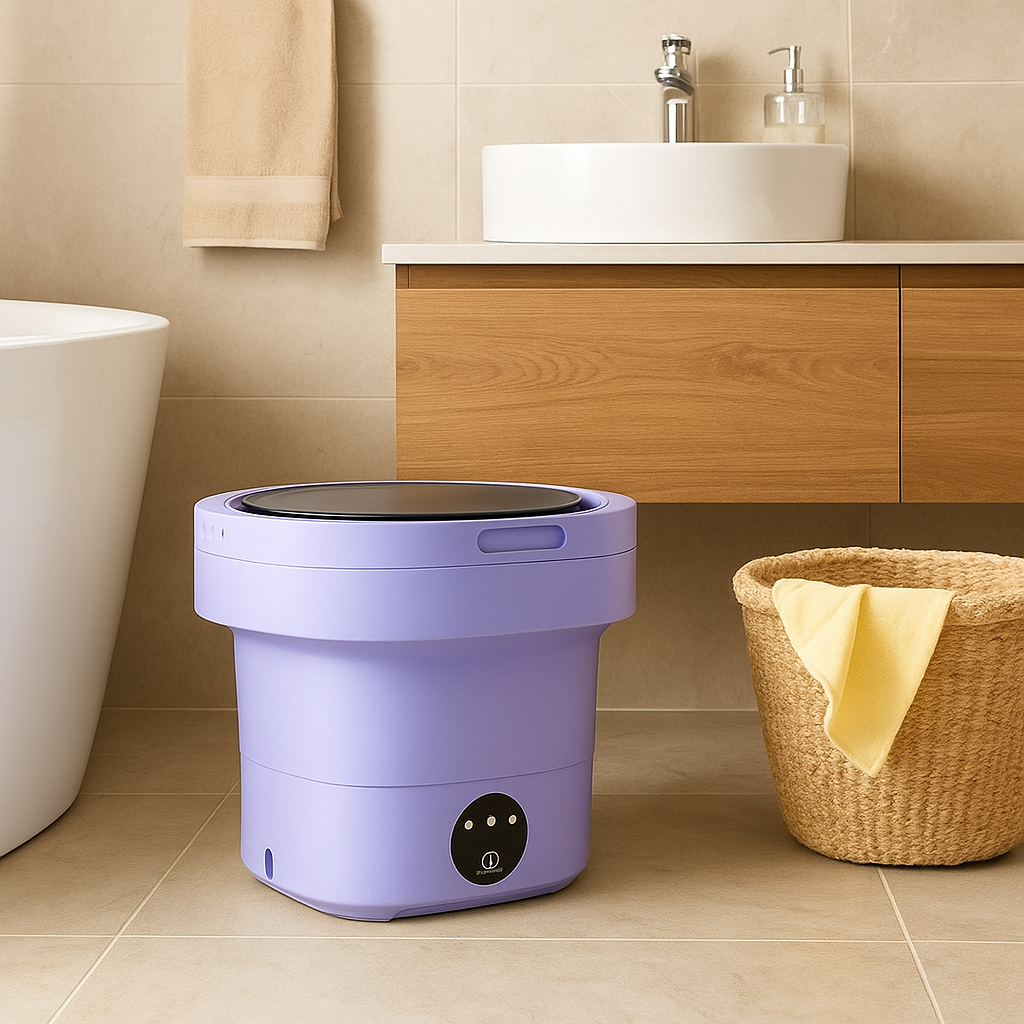 AquaNest – Ultrakompakt sammenleggbar vaskemaskin | Madsen