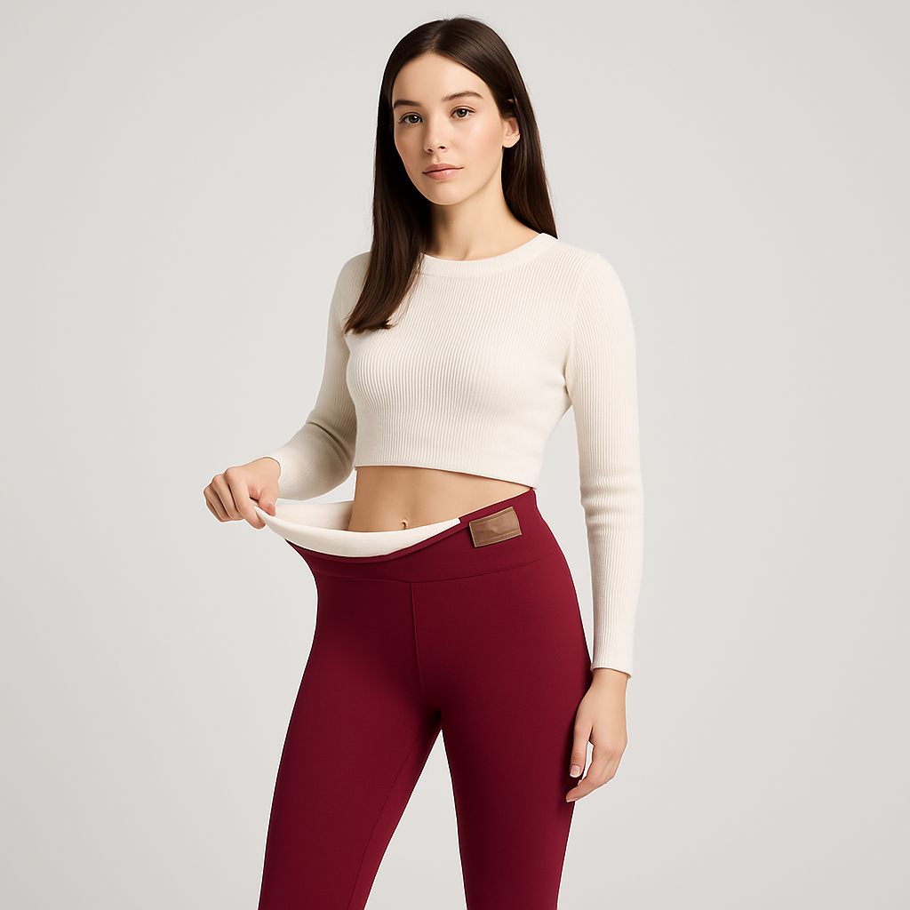 Georgia | Højtaljede termiske stretchleggings – varm vinterkomfort