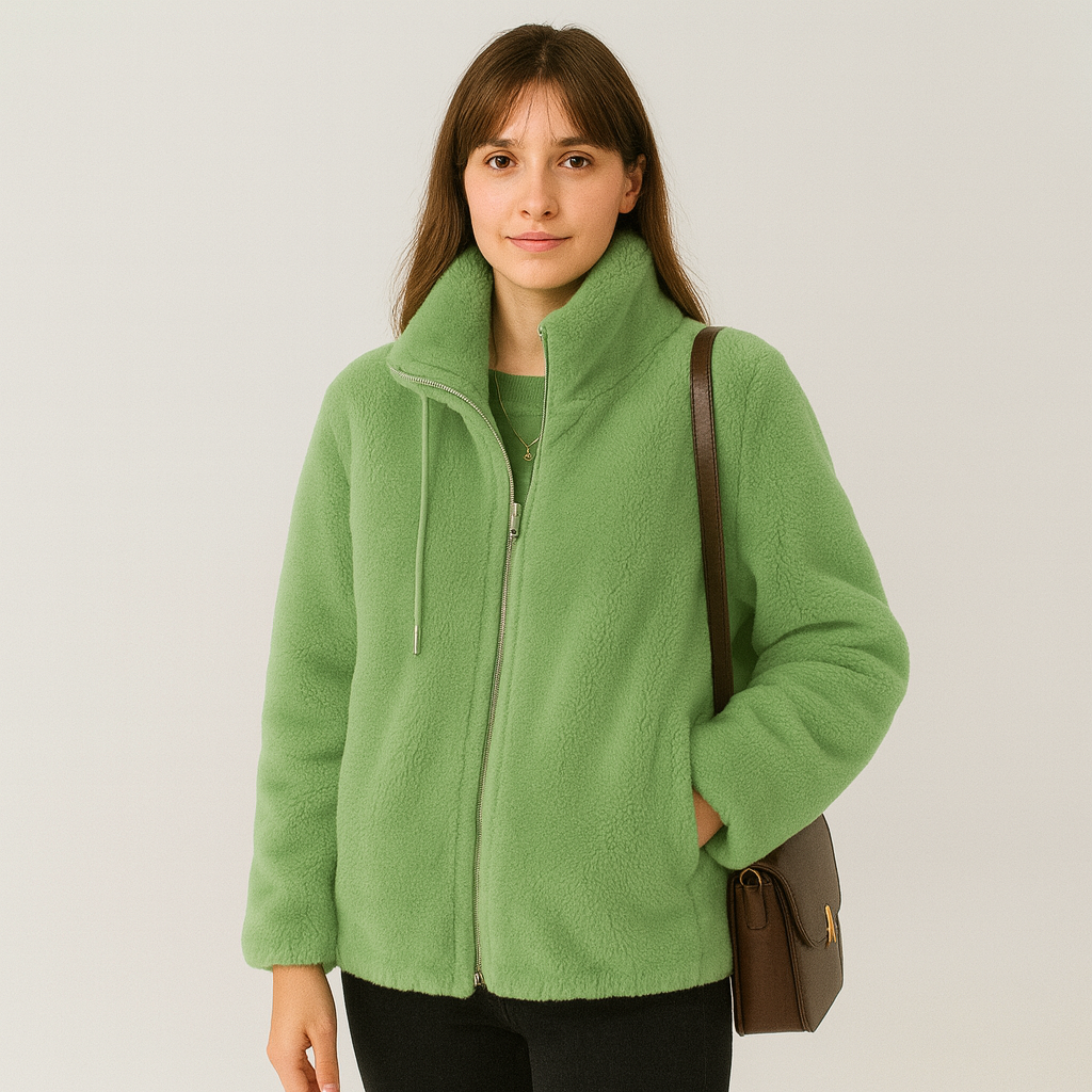 Jackie – Hyggelig overdimensioneret lang teddyjakke