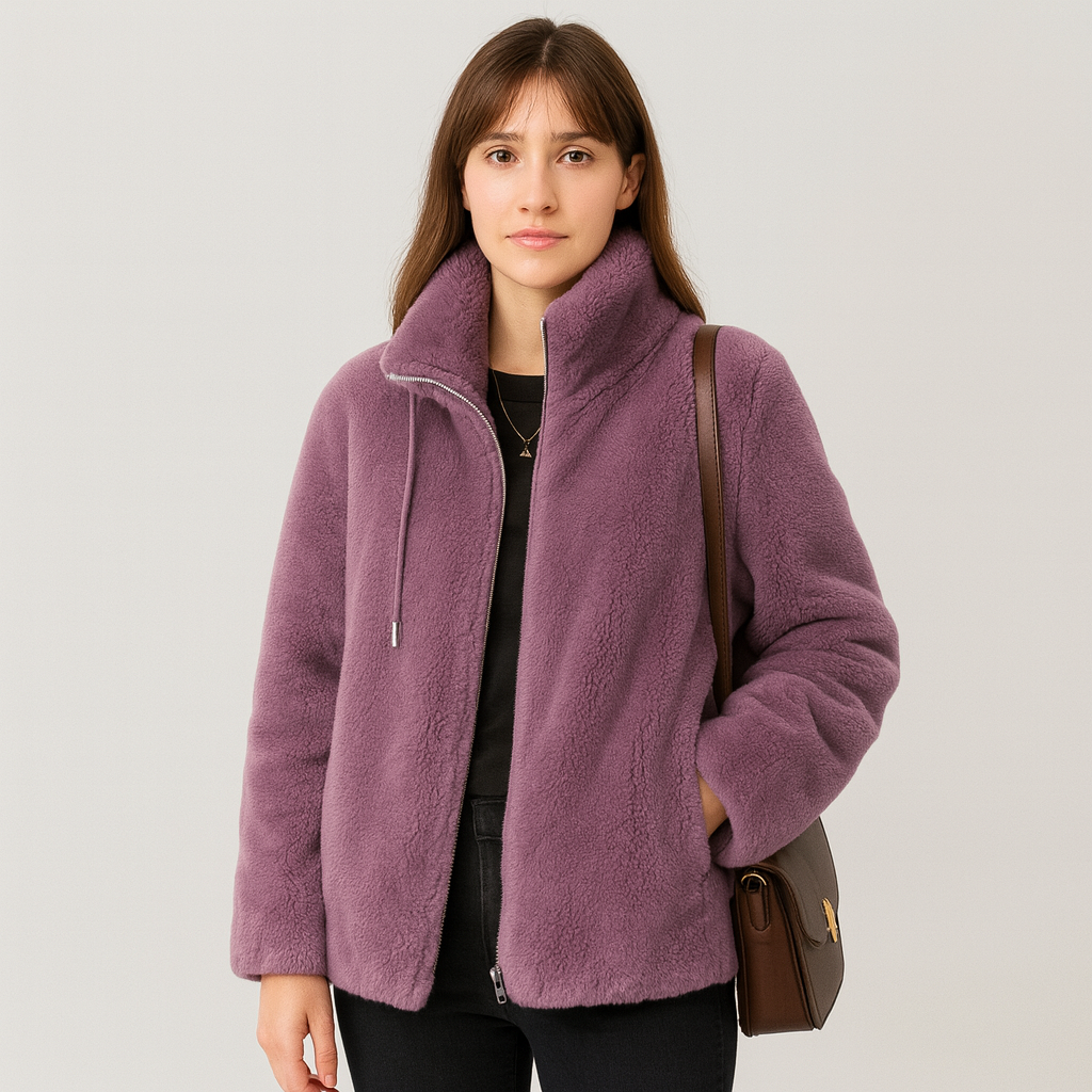 Jackie – Hyggelig overdimensioneret lang teddyjakke